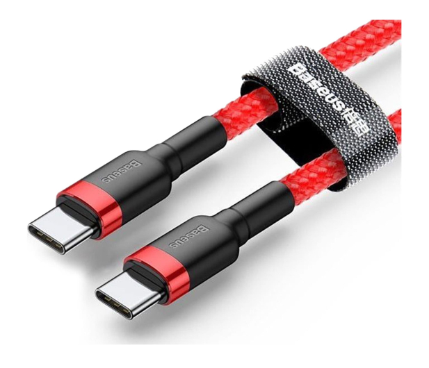 Baseus Kabel USB-C - USB-C PD QC 60W 3A 480Mb/s 1m czerwony - 1502026 - zdjęcie 2